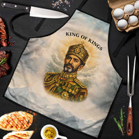 Haile Selassie I Ethiopia Apron with King of Kings and Conquering Lion Cloud Rays and Regal Portrait - Wonder Print Shop