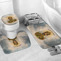 Haile Selassie I Ethiopia Bathroom Set with King of Kings and Conquering Lion Cloud Rays and Regal Portrait - Wonder Print Shop