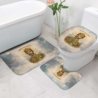 Haile Selassie I Ethiopia Bathroom Set with King of Kings and Conquering Lion Cloud Rays and Regal Portrait - Wonder Print Shop