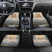 Haile Selassie I Ethiopia Car Mats with King of Kings and Conquering Lion Cloud Rays and Regal Portrait - Wonder Print Shop