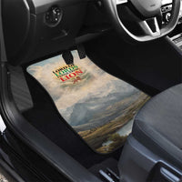 Haile Selassie I Ethiopia Car Mats with King of Kings and Conquering Lion Cloud Rays and Regal Portrait - Wonder Print Shop