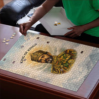 Haile Selassie I Ethiopia Puzzle with King of Kings and Conquering Lion Cloud Rays and Regal Portrait - Wonder Print Shop