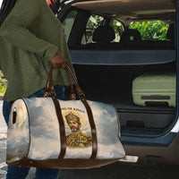 Haile Selassie I Ethiopia Travel Bag with King of Kings and Conquering Lion Cloud Rays and Regal Portrait - Wonder Print Shop