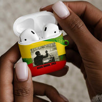 Ethiopia Haile Selassie I AirPods Case with Addis Ababa 1963 Speech Quote Pan-African Flag Colors and Kente Pattern - Wonder Print Shop