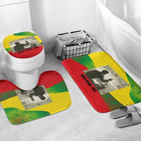 Ethiopia Haile Selassie I Bathroom Set with Addis Ababa 1963 Speech Quote Pan-African Flag Colors and Kente Pattern - Wonder Print Shop