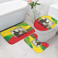Ethiopia Haile Selassie I Bathroom Set with Addis Ababa 1963 Speech Quote Pan-African Flag Colors and Kente Pattern - Wonder Print Shop