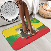 Ethiopia Haile Selassie I Bathroom Set with Addis Ababa 1963 Speech Quote Pan-African Flag Colors and Kente Pattern - Wonder Print Shop