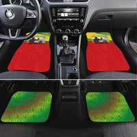 Ethiopia Haile Selassie I Car Mats with Addis Ababa 1963 Speech Quote Pan-African Flag Colors and Kente Pattern - Wonder Print Shop