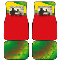 Ethiopia Haile Selassie I Car Mats with Addis Ababa 1963 Speech Quote Pan-African Flag Colors and Kente Pattern - Wonder Print Shop