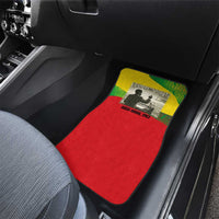 Ethiopia Haile Selassie I Car Mats with Addis Ababa 1963 Speech Quote Pan-African Flag Colors and Kente Pattern - Wonder Print Shop