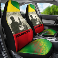 Ethiopia Haile Selassie I Car Seat Cover with Addis Ababa 1963 Speech Quote Pan-African Flag Colors and Kente Pattern - Wonder Print Shop