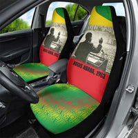 Ethiopia Haile Selassie I Car Seat Cover with Addis Ababa 1963 Speech Quote Pan-African Flag Colors and Kente Pattern - Wonder Print Shop