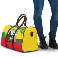Ethiopia Haile Selassie I Travel Bag with Addis Ababa 1963 Speech Quote Pan-African Flag Colors and Kente Pattern - Wonder Print Shop