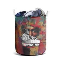 Thomas Sankara Burkina Faso Laundry Basket with Bold Portrait and The Upright Man Tribute Design - Wonder Print Shop