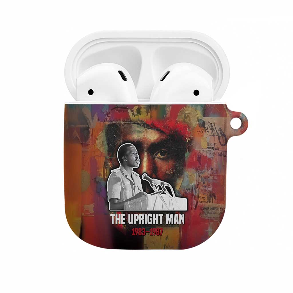 Thomas Sankara Burkina Faso AirPods Case with Bold Portrait and The Upright Man Tribute Design - Wonder Print Shop