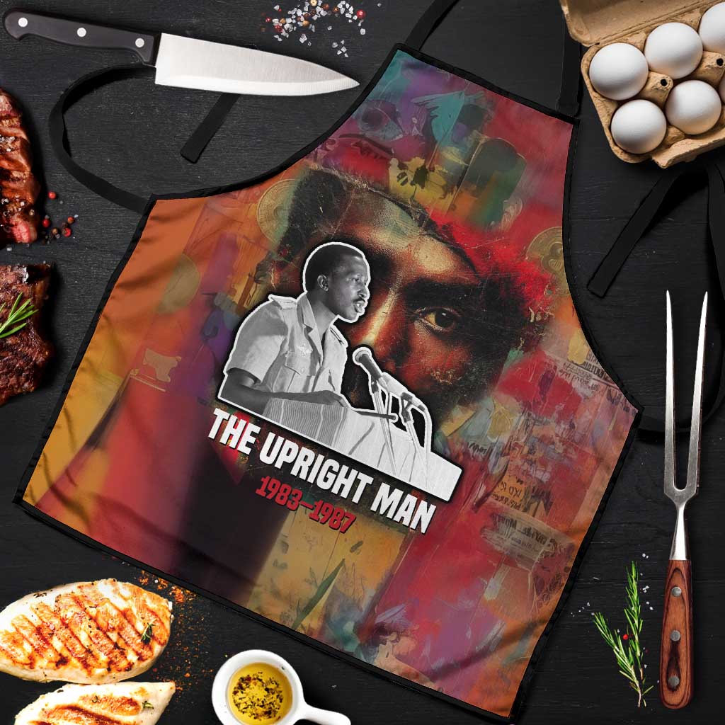 Thomas Sankara Burkina Faso Apron with Bold Portrait and The Upright Man Tribute Design - Wonder Print Shop