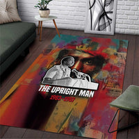 Thomas Sankara Burkina Faso Area Rug with Bold Portrait and The Upright Man Tribute Design - Wonder Print Shop