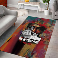 Thomas Sankara Burkina Faso Area Rug with Bold Portrait and The Upright Man Tribute Design - Wonder Print Shop