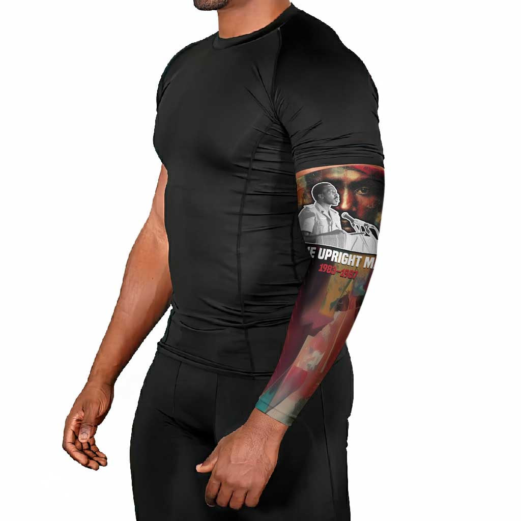 Thomas Sankara Burkina Faso Arm Sleeves with Bold Portrait and The Upright Man Tribute Design - Wonder Print Shop