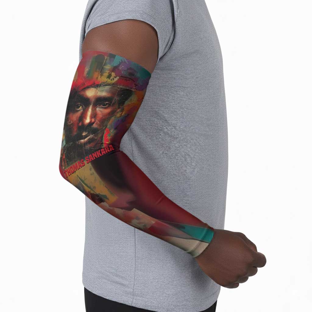 Thomas Sankara Burkina Faso Arm Sleeves with Bold Portrait and The Upright Man Tribute Design - Wonder Print Shop