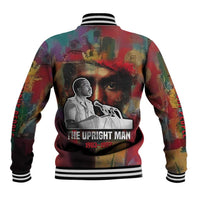 Thomas Sankara Burkina Faso Baseball Jacket with Bold Portrait and The Upright Man Tribute Design - Wonder Print Shop