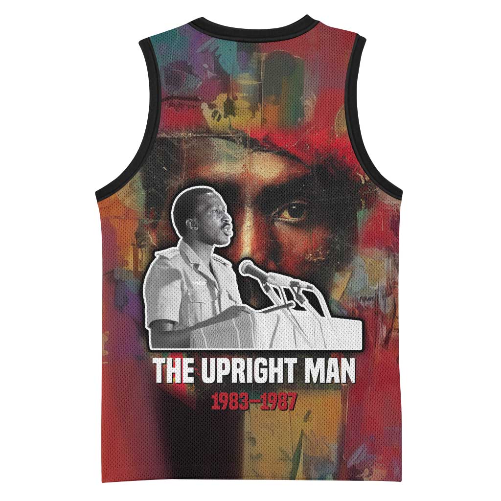 Thomas Sankara Burkina Faso Basketball Jersey with Bold Portrait and The Upright Man Tribute Design - Wonder Print Shop