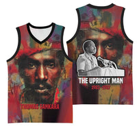Thomas Sankara Burkina Faso Basketball Jersey with Bold Portrait and The Upright Man Tribute Design - Wonder Print Shop