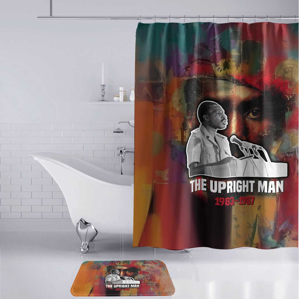 Thomas Sankara Burkina Faso Bathroom Set with Bold Portrait and The Upright Man Tribute Design - Wonder Print Shop