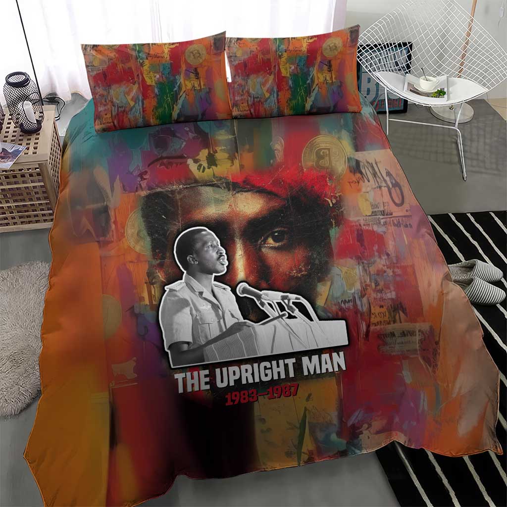 Thomas Sankara Burkina Faso Bedding Set with Bold Portrait and The Upright Man Tribute Design - Wonder Print Shop