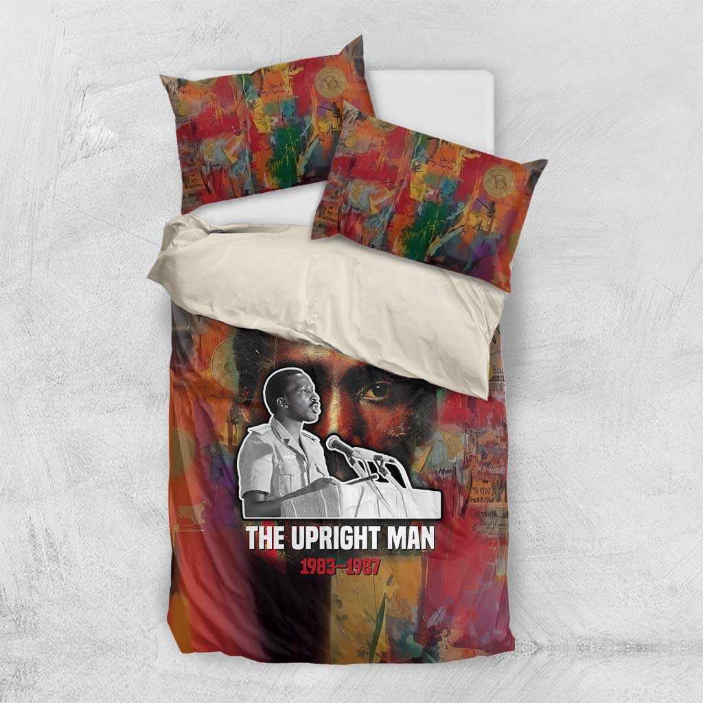 Thomas Sankara Burkina Faso Bedding Set with Bold Portrait and The Upright Man Tribute Design - Wonder Print Shop