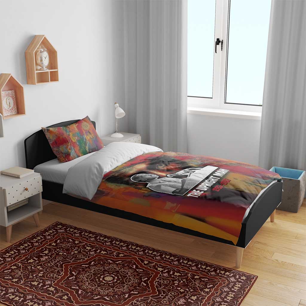 Thomas Sankara Burkina Faso Bedding Set with Bold Portrait and The Upright Man Tribute Design - Wonder Print Shop