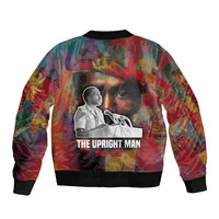 Thomas Sankara Burkina Faso Bomber Jacket with Bold Portrait and The Upright Man Tribute Design - Wonder Print Shop