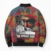 Thomas Sankara Burkina Faso Bomber Puffer Jacket with Bold Portrait and The Upright Man Tribute Design - Wonder Print Shop