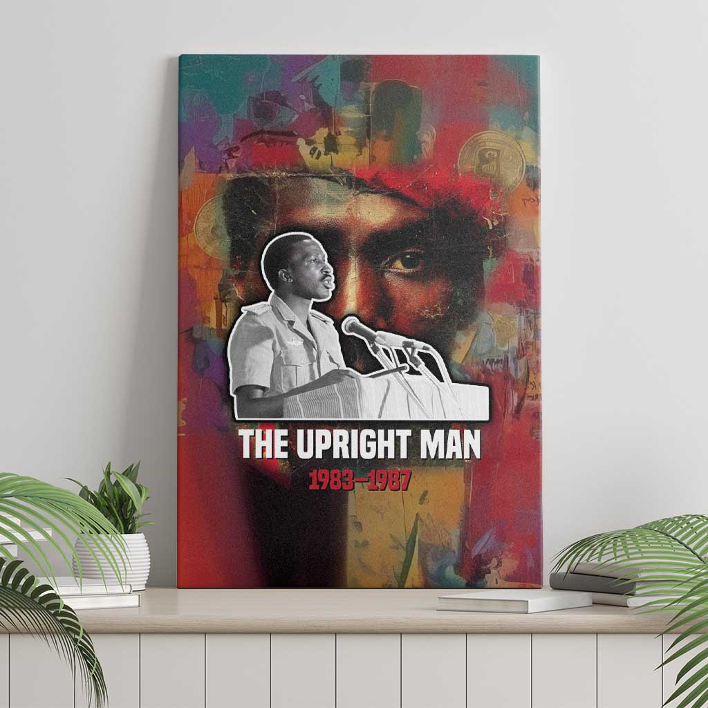 Thomas Sankara Burkina Faso Canvas Wall Art with Bold Portrait and The Upright Man Tribute Design - Wonder Print Shop