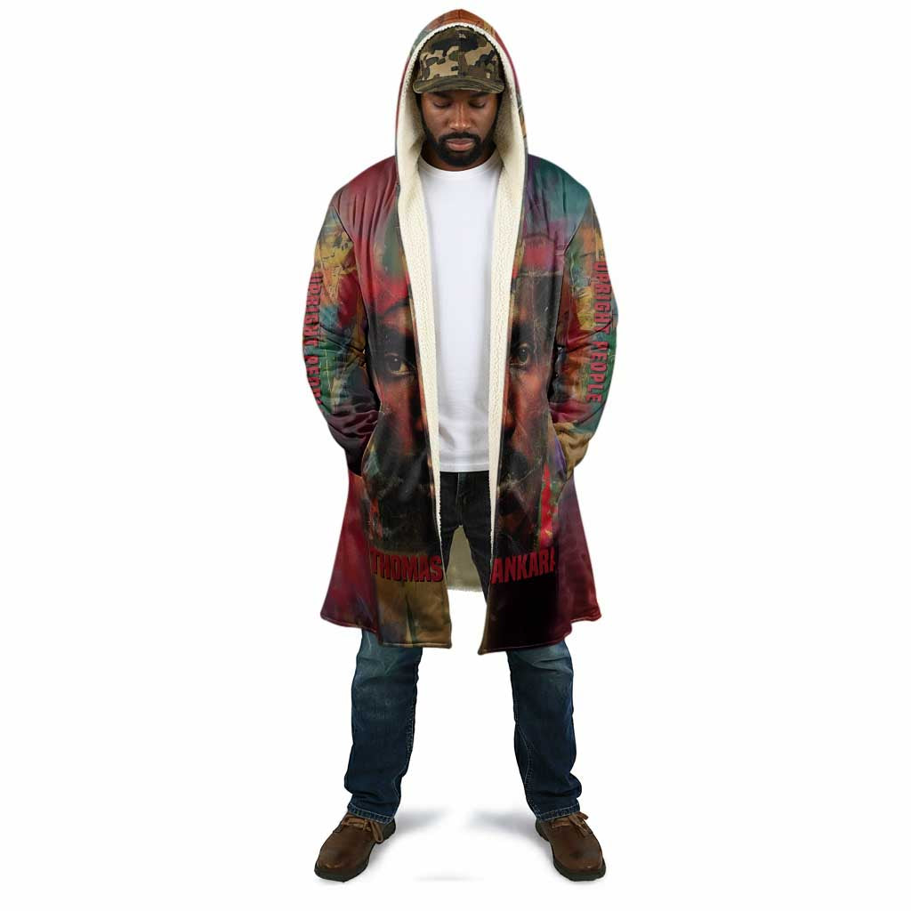 Thomas Sankara Burkina Faso Cloak with Bold Portrait and The Upright Man Tribute Design - Wonder Print Shop
