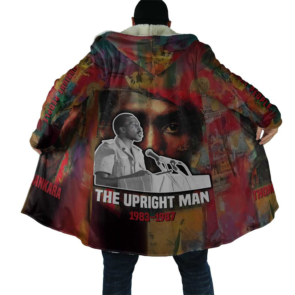 Thomas Sankara Burkina Faso Cloak with Bold Portrait and The Upright Man Tribute Design - Wonder Print Shop