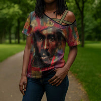 Thomas Sankara Burkina Faso Cross Shoulder Shirt with Bold Portrait and The Upright Man Tribute Design - Wonder Print Shop