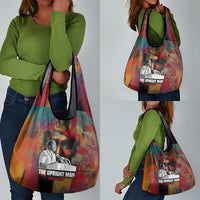 Thomas Sankara Burkina Faso Grocery Bag with Bold Portrait and The Upright Man Tribute Design - Wonder Print Shop