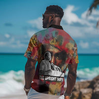 Thomas Sankara Burkina Faso Hawaiian Shirt with Bold Portrait and The Upright Man Tribute Design - Wonder Print Shop