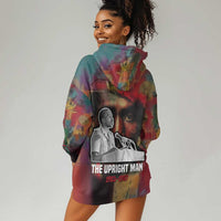 Thomas Sankara Burkina Faso Hoodie Dress with Bold Portrait and The Upright Man Tribute Design - Wonder Print Shop