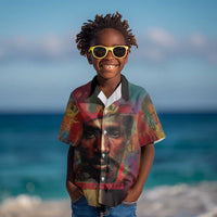 Thomas Sankara Burkina Faso Kid Hawaiian Shirt with Bold Portrait and The Upright Man Tribute Design - Wonder Print Shop