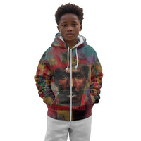 Thomas Sankara Burkina Faso Kid Hoodie with Bold Portrait and The Upright Man Tribute Design - Wonder Print Shop