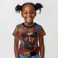Thomas Sankara Burkina Faso Kid T shirt with Bold Portrait and The Upright Man Tribute Design - Wonder Print Shop