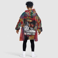 Thomas Sankara Burkina Faso Kid Wearable Blanket Hoodie with Bold Portrait and The Upright Man Tribute Design - Wonder Print Shop