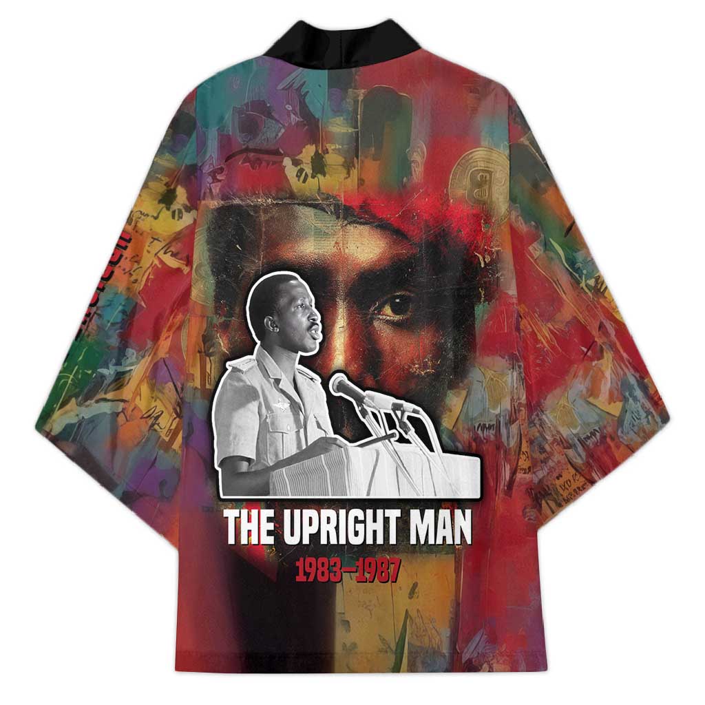 Thomas Sankara Burkina Faso Kimono with Bold Portrait and The Upright Man Tribute Design - Wonder Print Shop
