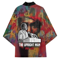 Thomas Sankara Burkina Faso Kimono with Bold Portrait and The Upright Man Tribute Design - Wonder Print Shop