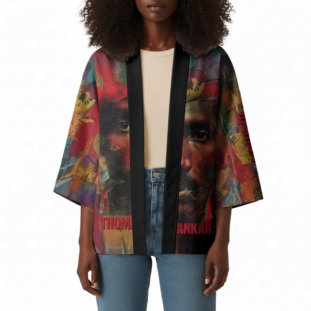 Thomas Sankara Burkina Faso Kimono with Bold Portrait and The Upright Man Tribute Design - Wonder Print Shop