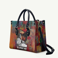 Thomas Sankara Burkina Faso Leather Bag with Bold Portrait and The Upright Man Tribute Design - Wonder Print Shop