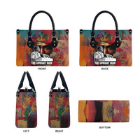 Thomas Sankara Burkina Faso Leather Bag with Bold Portrait and The Upright Man Tribute Design - Wonder Print Shop