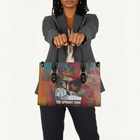 Thomas Sankara Burkina Faso Leather Bag with Bold Portrait and The Upright Man Tribute Design - Wonder Print Shop